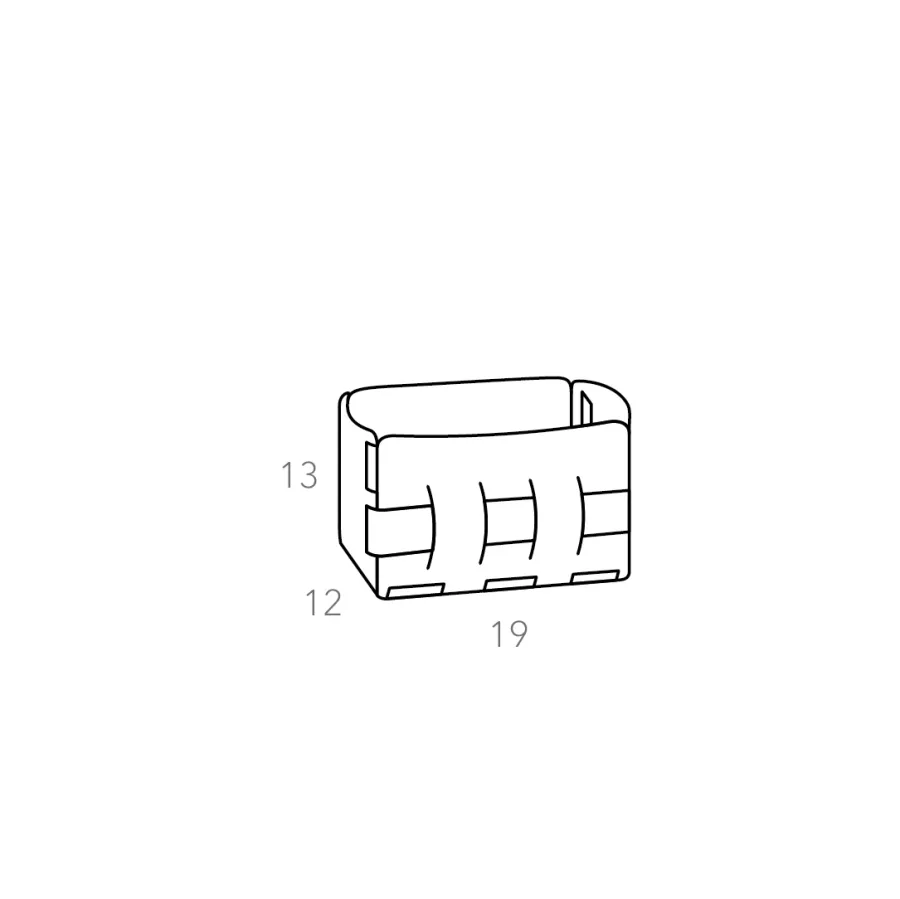 obrazek 5 Mały koszyk Bottega 12x19xH13 cm w wyjątkowym bursztynowym kolorze