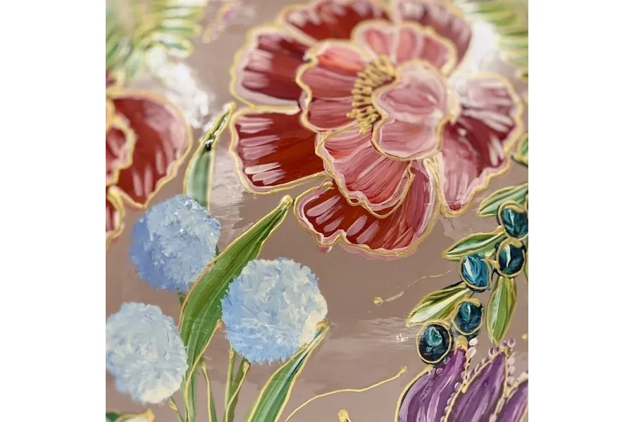 obrazek 4 Luksusowy wazon w kolorze taupe ball - idealna ozdoba salonu