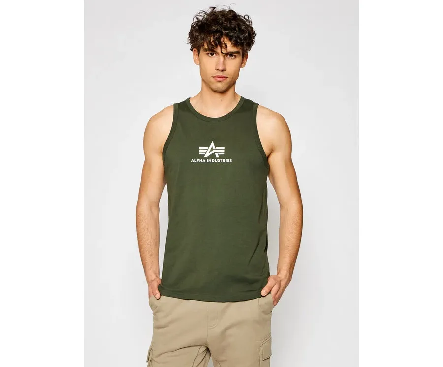 obrazek 1 Alpha Industries Tank top Basic 126566 Zielony Regular Fit