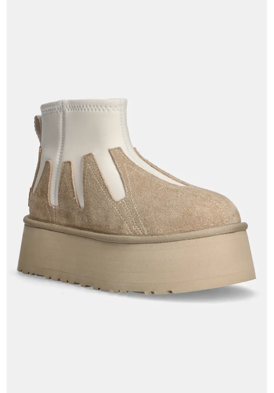 obrazek 1 UGG śniegowce Classic Mini Dipper Sunwave kolor beżowy 1167591-MDSD