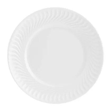 Zdjęcie Porcelanowy talerz deserowy Sagres z motywem tworzącym miękką falę - Vista Alegre