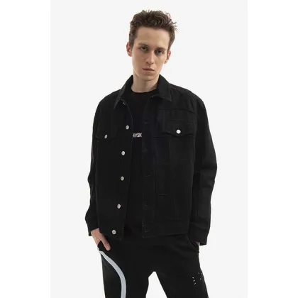 Zdjęcie MCQ kurtka jeansowa Muscle męska kolor czarny przejściowa 677920RRR211000-BLACK