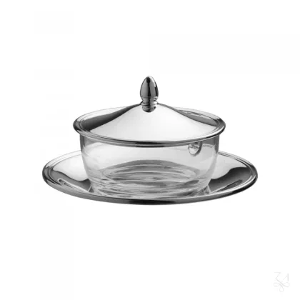 Zdjęcie Piękna stylowa owalna miska na ser o wyszukanym kształcie - Zaramella Argenti