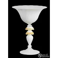 Picture Designer white vase made of blown Murano glass