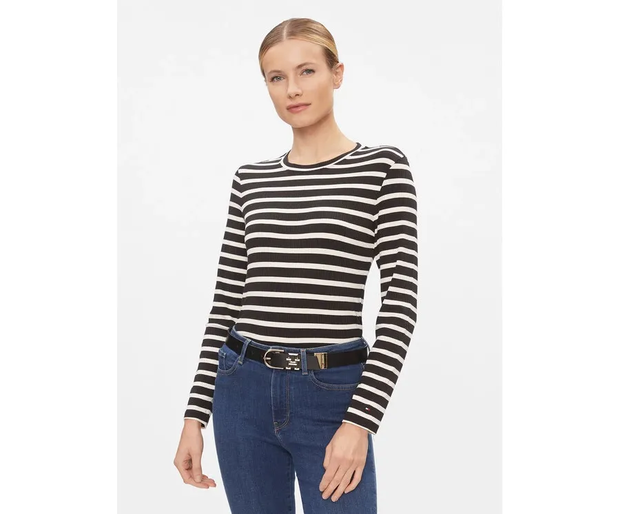 obrazek 1 Tommy Hilfiger Bluzka WW0WW40592 Czarny Slim Fit