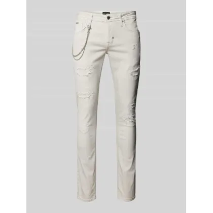 Zdjęcie Jeansy o kroju tapered fit z łańcuszkiem