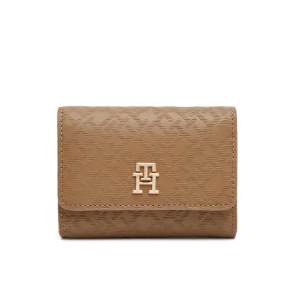 Zdjęcie Tommy Hilfiger Duży Portfel Damski Th Distinct Trifold Wallet Mono AW0AW17257 Brązowy