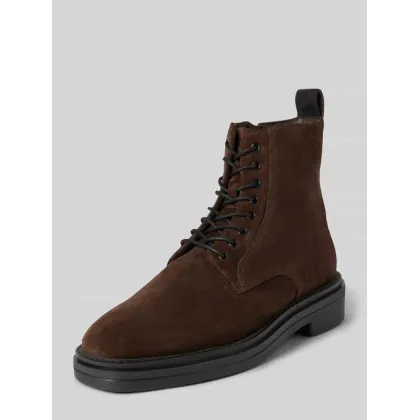 Zdjęcie Buty sznurowane skórzane z napisem z logo model ‘Boggar’