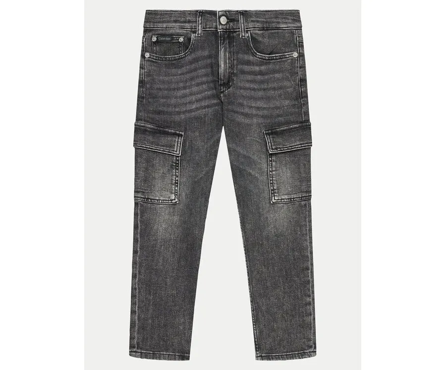 obrazek 1 Calvin Klein Jeans Jeansy IB0IB02190 Szary Regular Fit