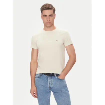 Zdjęcie Tommy Hilfiger T-Shirt MW0MW10800 Beżowy Slim Fit