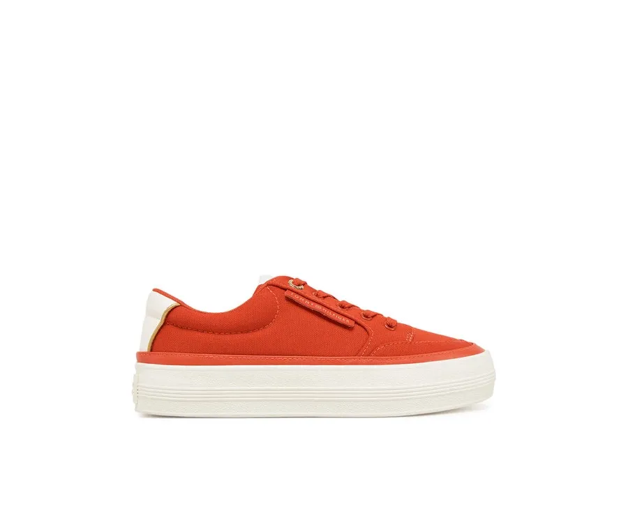 obrazek 1 Tommy Hilfiger Sneakersy Essential Vulc Textile Sneaker FW0FW08323 Pomarańczowy