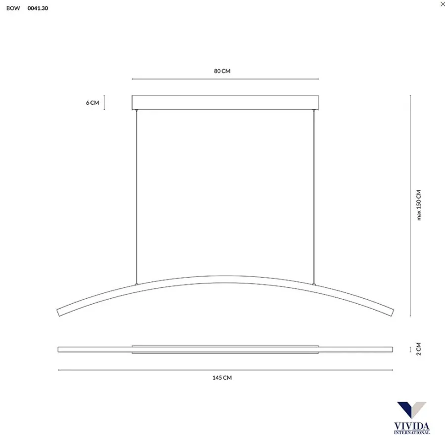 obrazek 4 Stylowa lampa wisząca z kolekcji BOW