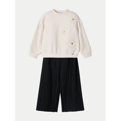 Zdjęcie Mayoral Komplet bluza i spodnie materiałowe 4551 Beżowy Regular Fit