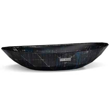 Zdjęcie Unikalna umywalka 60 cm DIAMOND BASIC – BLACKSMITH, czarno-niebieski, lakier matowy