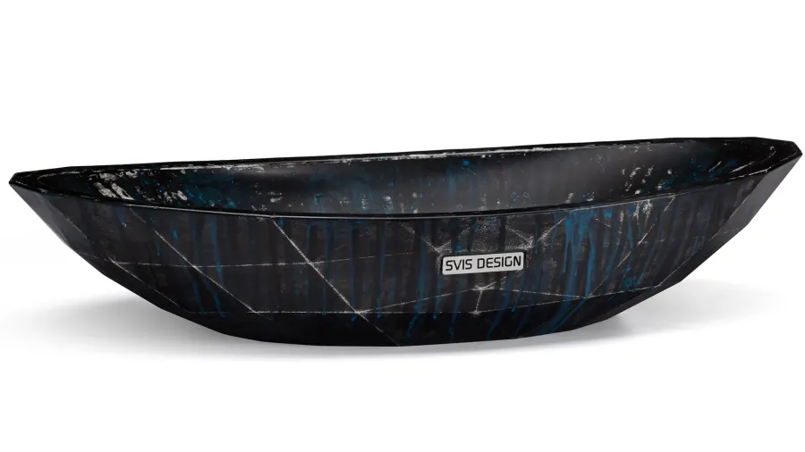 obrazek 1 Unikalna umywalka 60 cm DIAMOND BASIC – BLACKSMITH, czarno-niebieski, lakier matowy