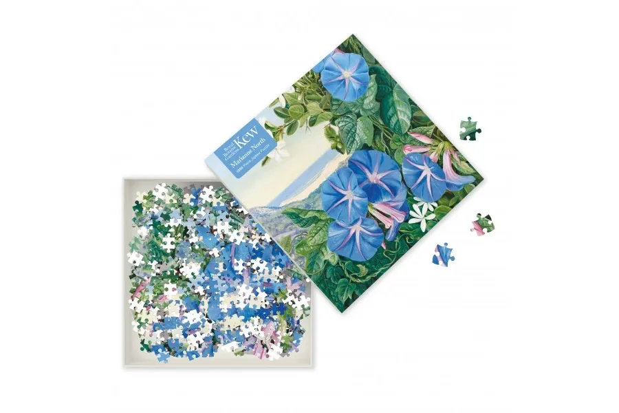 obrazek 2 Puzzle dla dorosłych Kew: Marianne North: Amatungula i Blue Ipomoea, Republika Południowej Afryki - Flame Tree Publishing