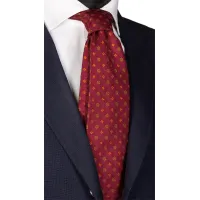 Picture Burgundy silk tie from an Italian manufacturer