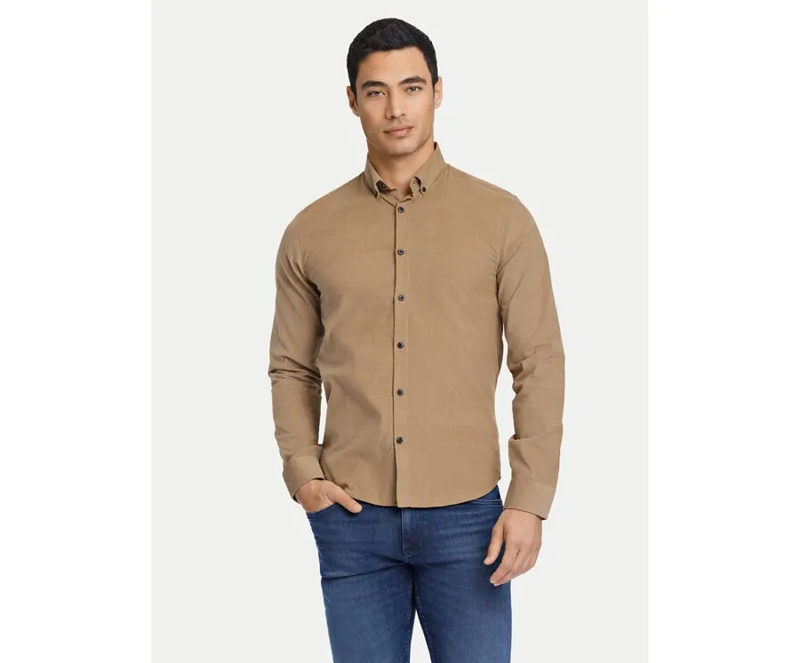 obrazek 1 Lindbergh Koszula 30-203248A Beżowy Relaxed Fit