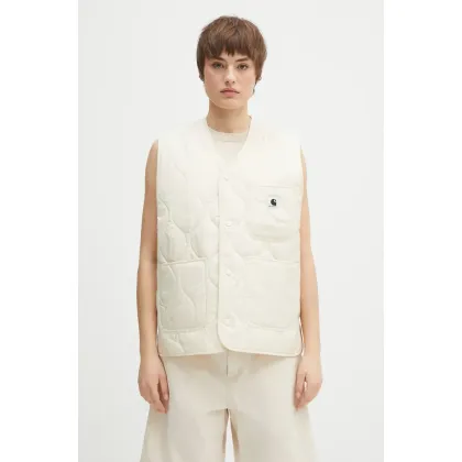 Zdjęcie Carhartt WIP bezrękawnik Skyler Vest damski kolor beżowy przejściowy I032991