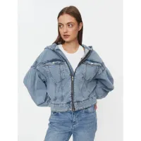 Zdjęcie Noisy May Kurtka jeansowa Alviva 27028452 Niebieski Relaxed Fit