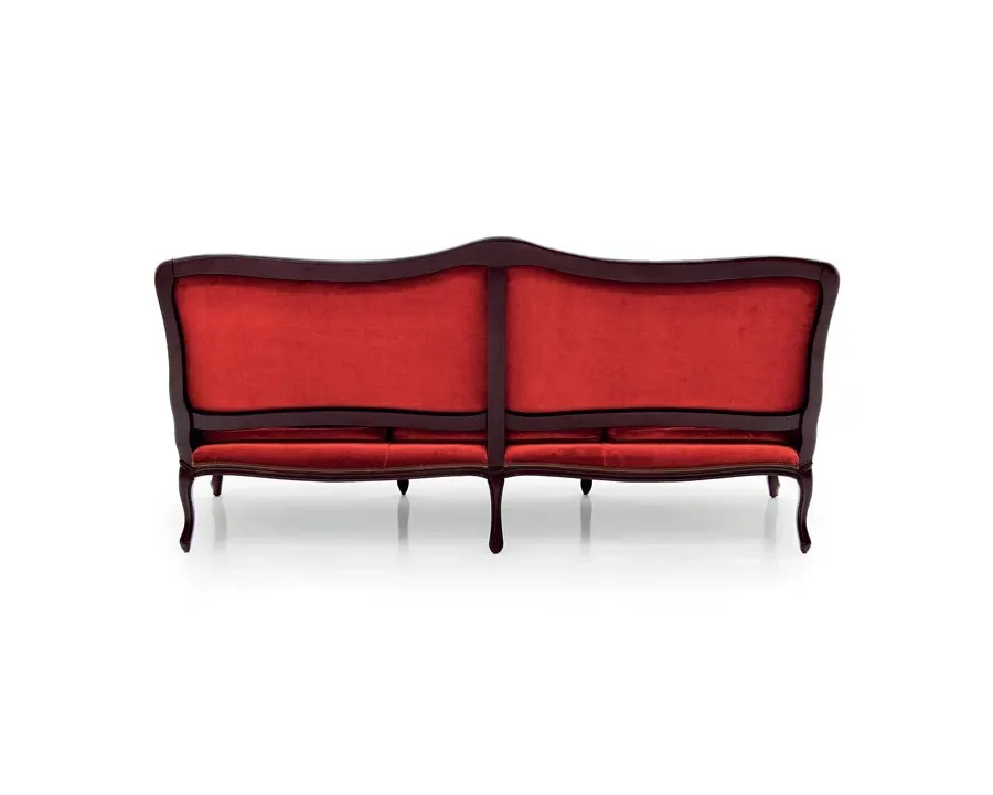 obrazek 3 Czerwona elegancka sofa o strukturze drewna bukowego - Sevensedie