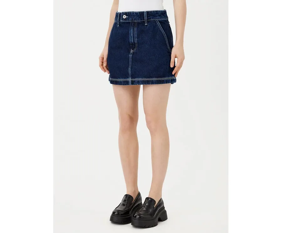 obrazek 1 HUGO Spódnica jeansowa mini 50531831 Granatowy Regular Fit