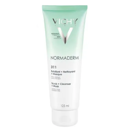 Zdjęcie Vichy Normaderm 3 w 1 Żel Oczyszczający, peeling, maska 125 ml