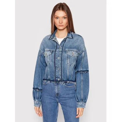 Zdjęcie Pepe Jeans Kurtka jeansowa Sage Reclaim PL402062 Niebieski Relaxed Fit