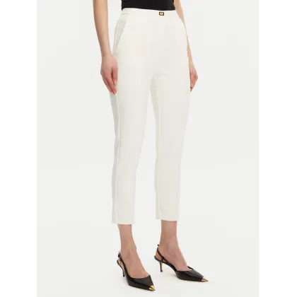 Zdjęcie Elisabetta Franchi Spodnie materiałowe PA-076-51E2-V280 Biały Regular Fit