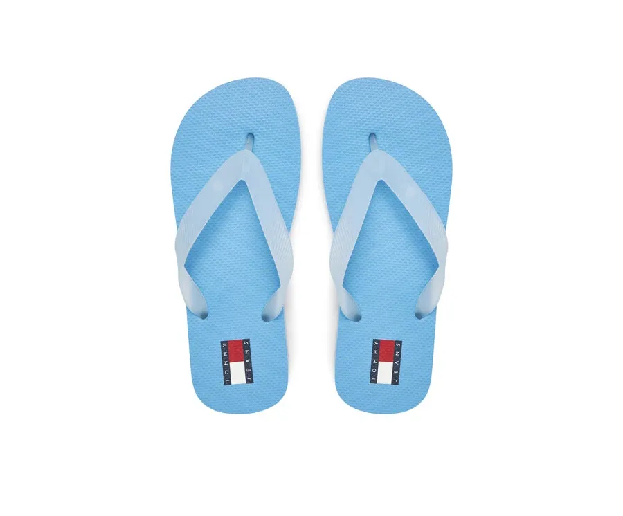 obrazek 1 Tommy Jeans Japonki Tjw Logo Flip Flop EN0EN02447 Błękitny