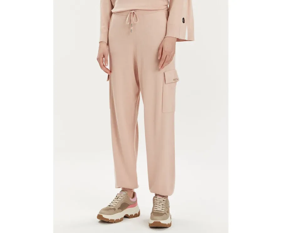 obrazek 1 Liu Jo Spodnie dzianinowe Ecs Pant. Maglia Lung TA4044 MS49I Różowy Regular Fit
