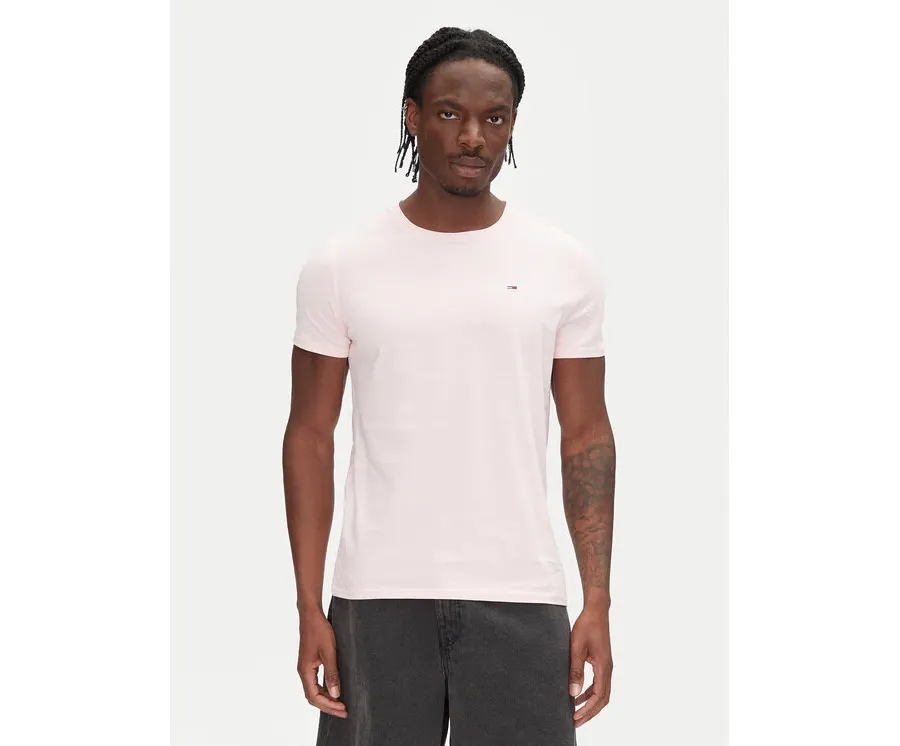 obrazek 1 Tommy Jeans T-Shirt DM0DM04411 Różowy Slim Fit