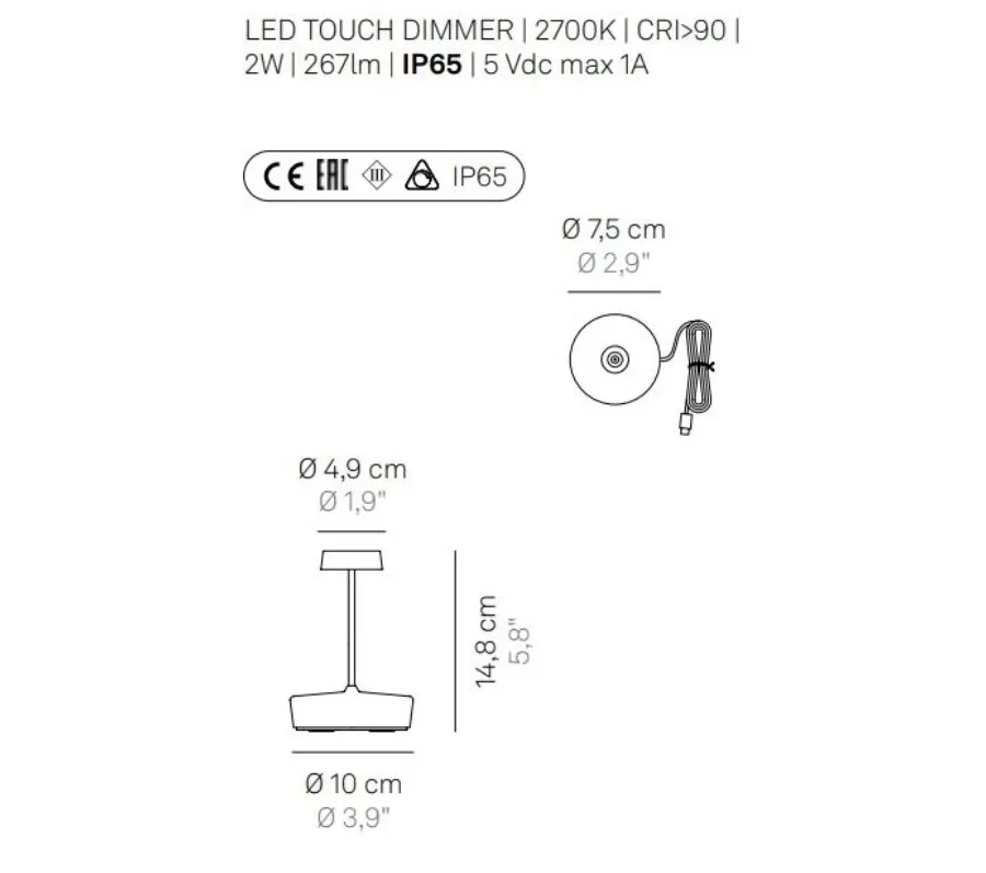 obrazek 2 Bezprzewodowa lampa stołowa Swap Mini