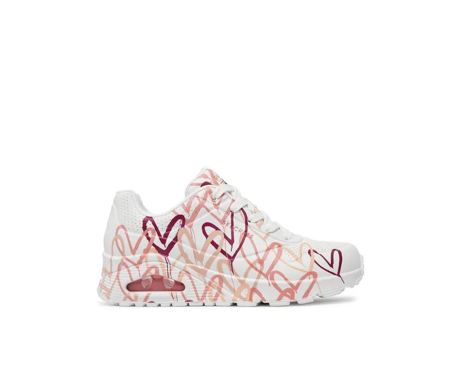 obrazek 1 Skechers Sneakersy Uno - Dripping In Love 155507/WCRL Biały