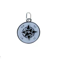 Zdjęcie Błyszcząca i satynowa róża kompasu z centralną cyrkonią