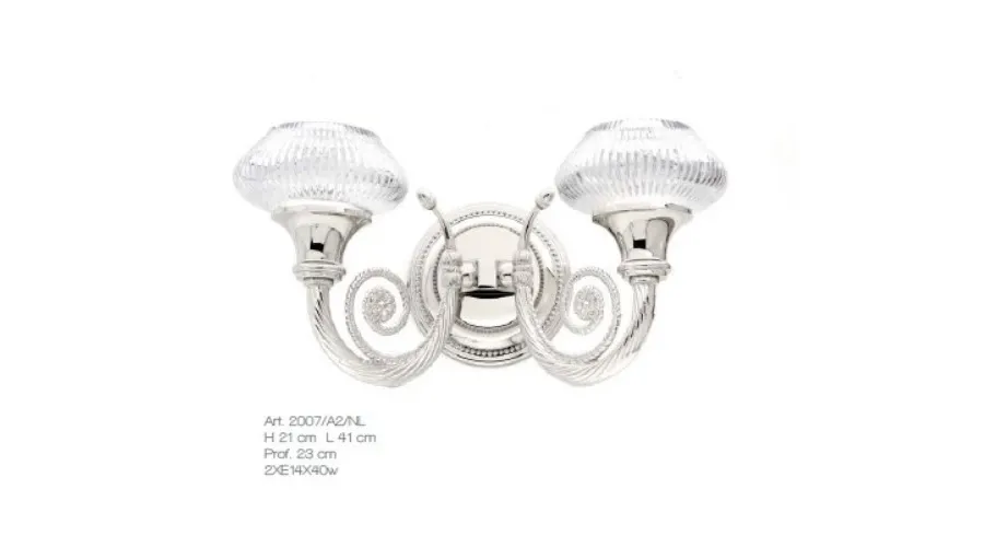 obrazek 1 Lampa ścienna z kryształowymi abażurami - Il Paralume Marina