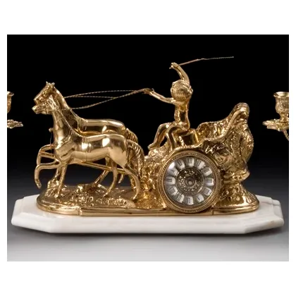 Picture Bronze clock with a beautiful horse