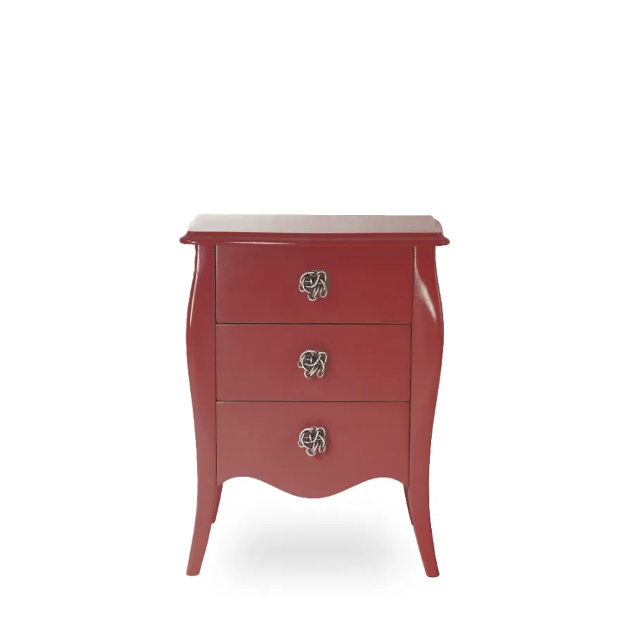 obrazek 5 Praktyczny stolik nocny z 3 szufladami włoskiego producenta - H.67x L.52 x P.37 cm