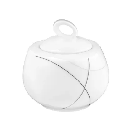 Zdjęcie Porcelanowa cukiernica z delikatnym pięknym zdobieniem - Seltmann Weiden