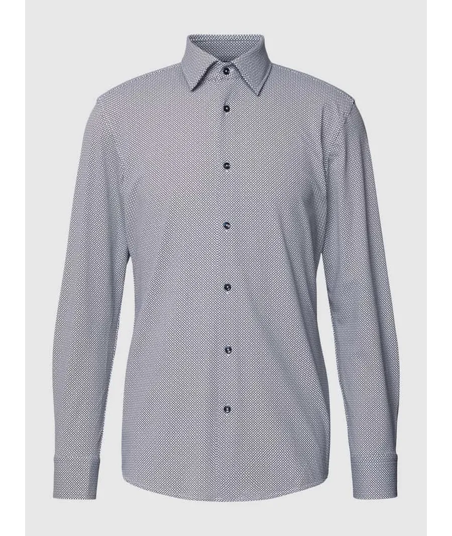 obrazek 1 Koszula biznesowa o kroju slim fit z fakturowanym wzorem