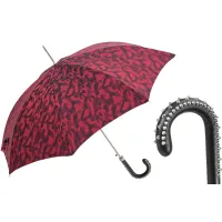 Picture A unique men's umbrella decorated with a camouflage pattern with a handle with studs - Pasotti