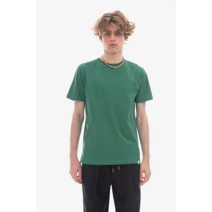 Zdjęcie Norse Projects t-shirt bawełniany Niels Standard kolor zielony gładki N01.0559.8082-8082