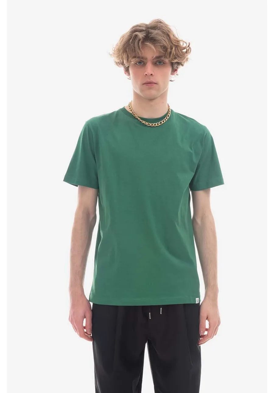 obrazek 1 Norse Projects t-shirt bawełniany Niels Standard kolor zielony gładki N01.0559.8082-8082