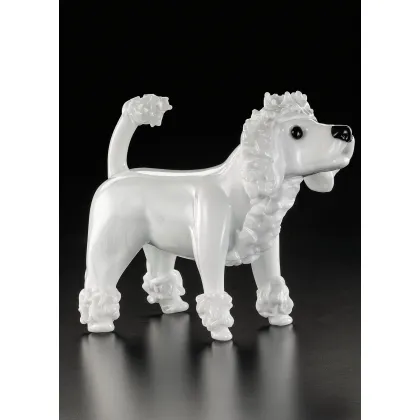 Zdjęcie Gustowna figurka pudla ze szkła Murano