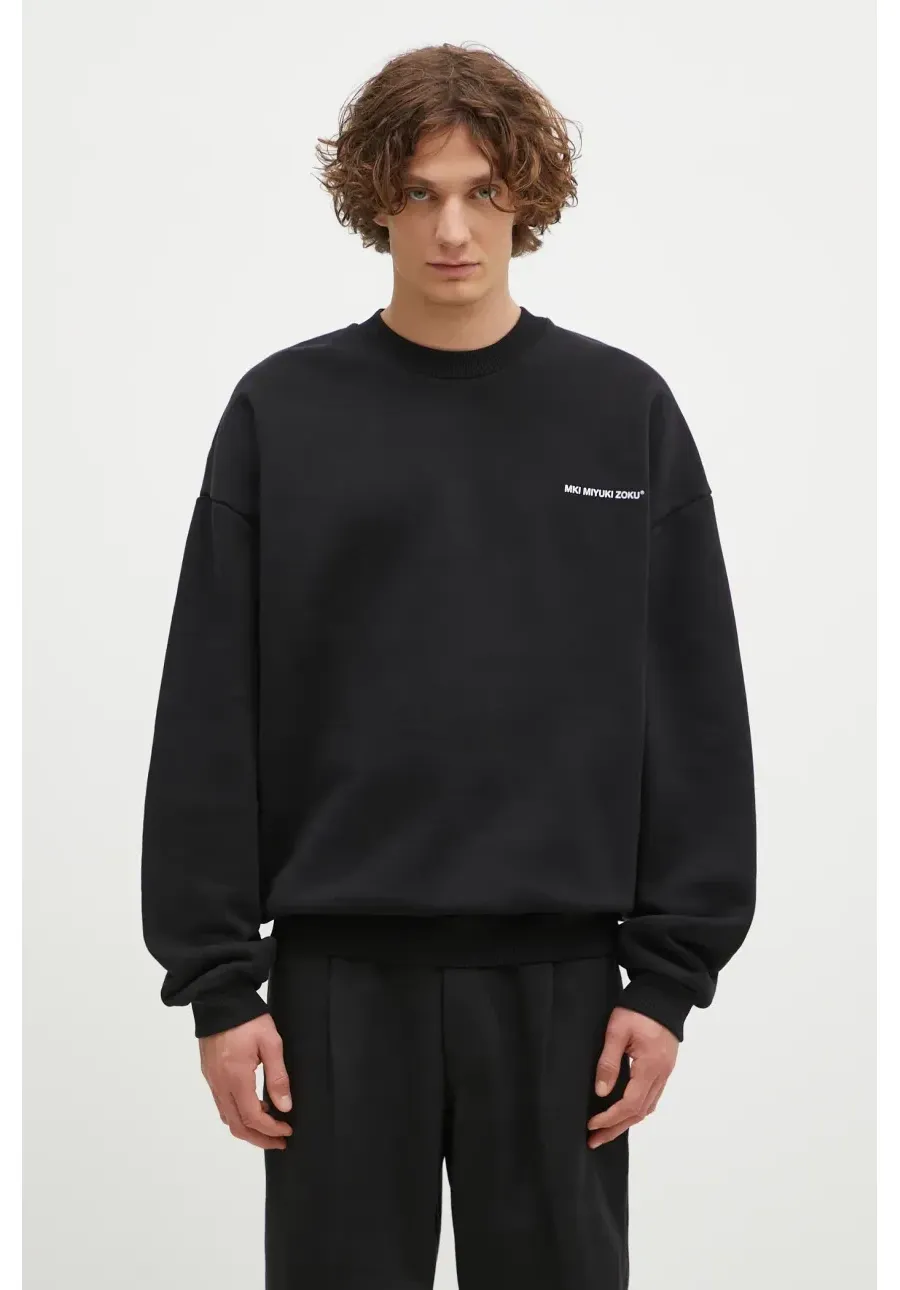 obrazek 1 MKI MIYUKI ZOKU bluza Uniform Crewneck Sweat męska kolor czarny z nadrukiem UNIFORM.CREWNECK.SWEAT