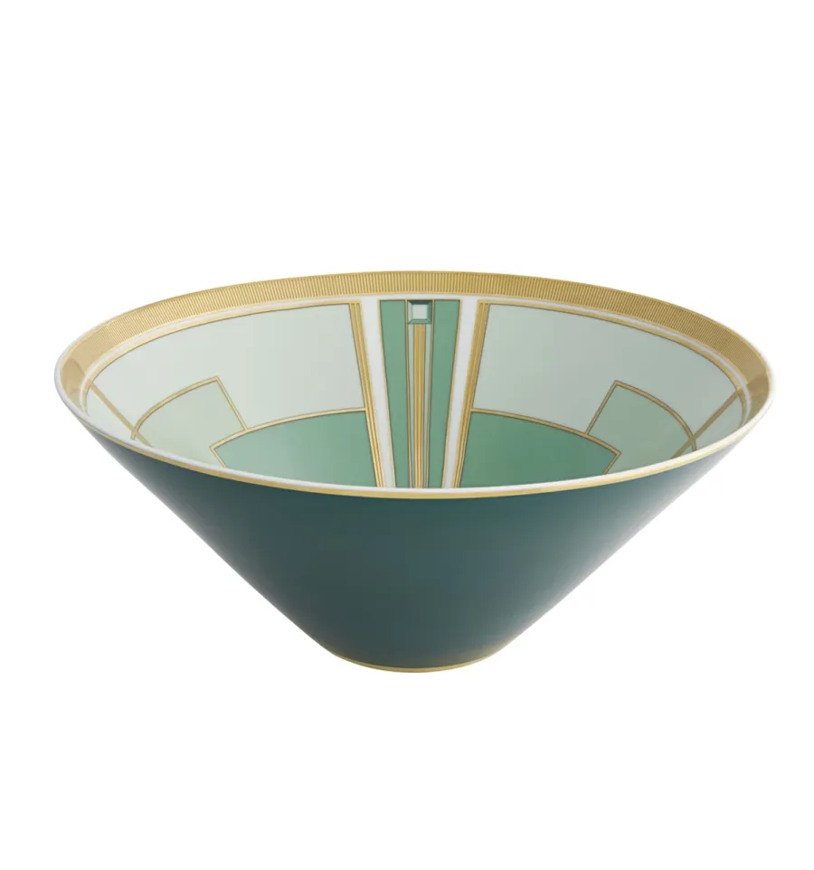 obrazek 1 Porcelanowa miska na sałatkę Emerald ze wzorem w stylu Art Deco - Vista Alegre