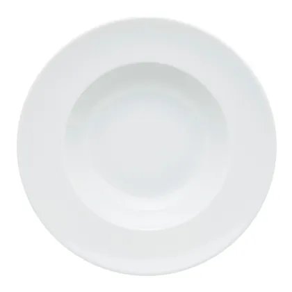 Zdjęcie Porcelanowy duży talerz na makaron Spirit White z delikatnym reliefowym zdobieniem - Vista Alegre