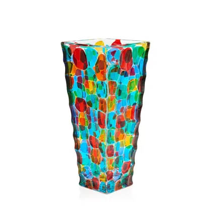 Zdjęcie Artystycznie malowany wazon ze szkła murano (30,5 cm)