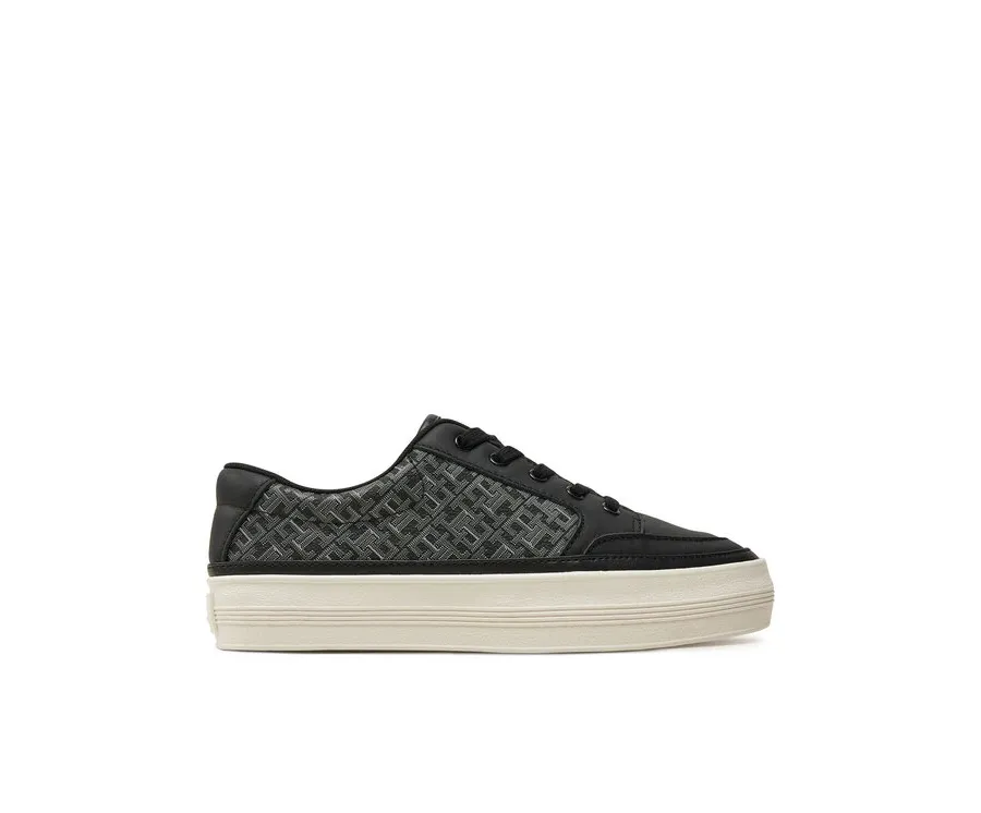 obrazek 1 Tommy Hilfiger Sneakersy Vulc Leather Sneaker Monogram FW0FW08331 Czarny