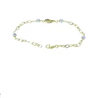 Picture A unique bracelet with a central tear and zircon balls